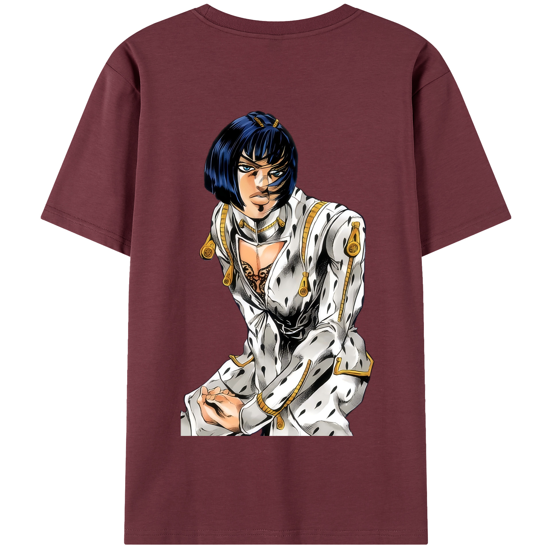 （画像用） ジョジョの奇妙な冒険 ブローノ?ブチャラティ JoJo's Bizarre Adventure Bruno Bucciarati 綿100％半袖Tシャツ（背面プリント）